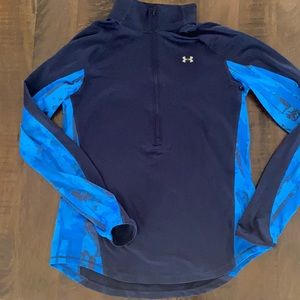 Under Armour Womens 1/2 Zip - Navy and Azure